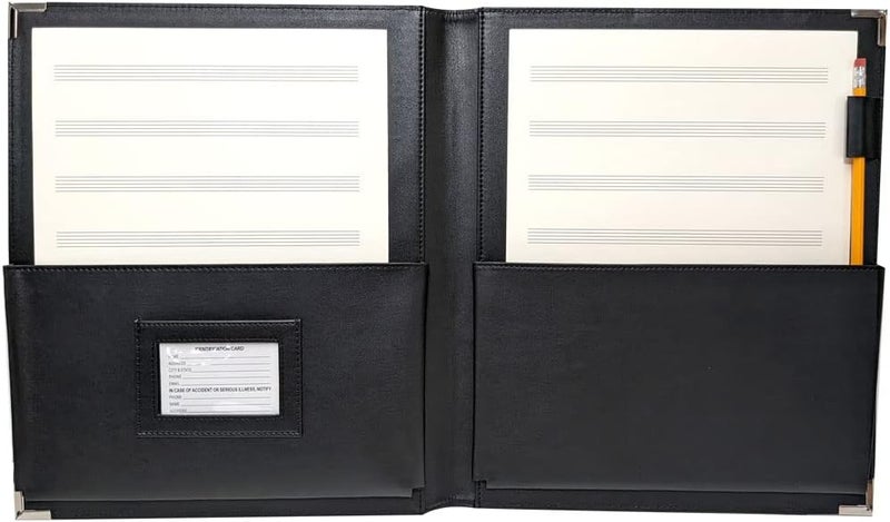 MSP Portfolio New! MSP Big Band Sheet Music Folder | 11.5" x 13.75" - Sheet Music Folios Storage Folder with Straps Closures for Band, Orchestra, Soloist, Piano - Instrument Player (MSP-240-Black) - Image 4